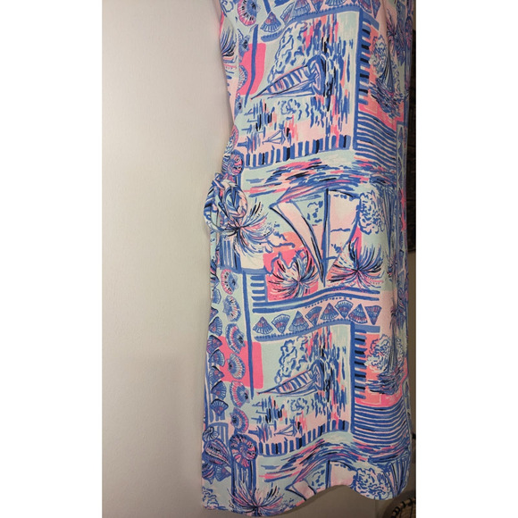 Lilly Pulitzer Sz 4 SAHAR Shorts Romper in Whisper Blue - Picture 6 of 10